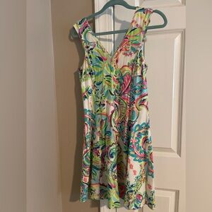 Lilly Pulitzer Dahlia Dress in Resort White White Toucan Play Print Medium
